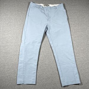 Bogey Boys Chino Pants Mens 30 Blue Cotton Flat Front Belted Pockets
